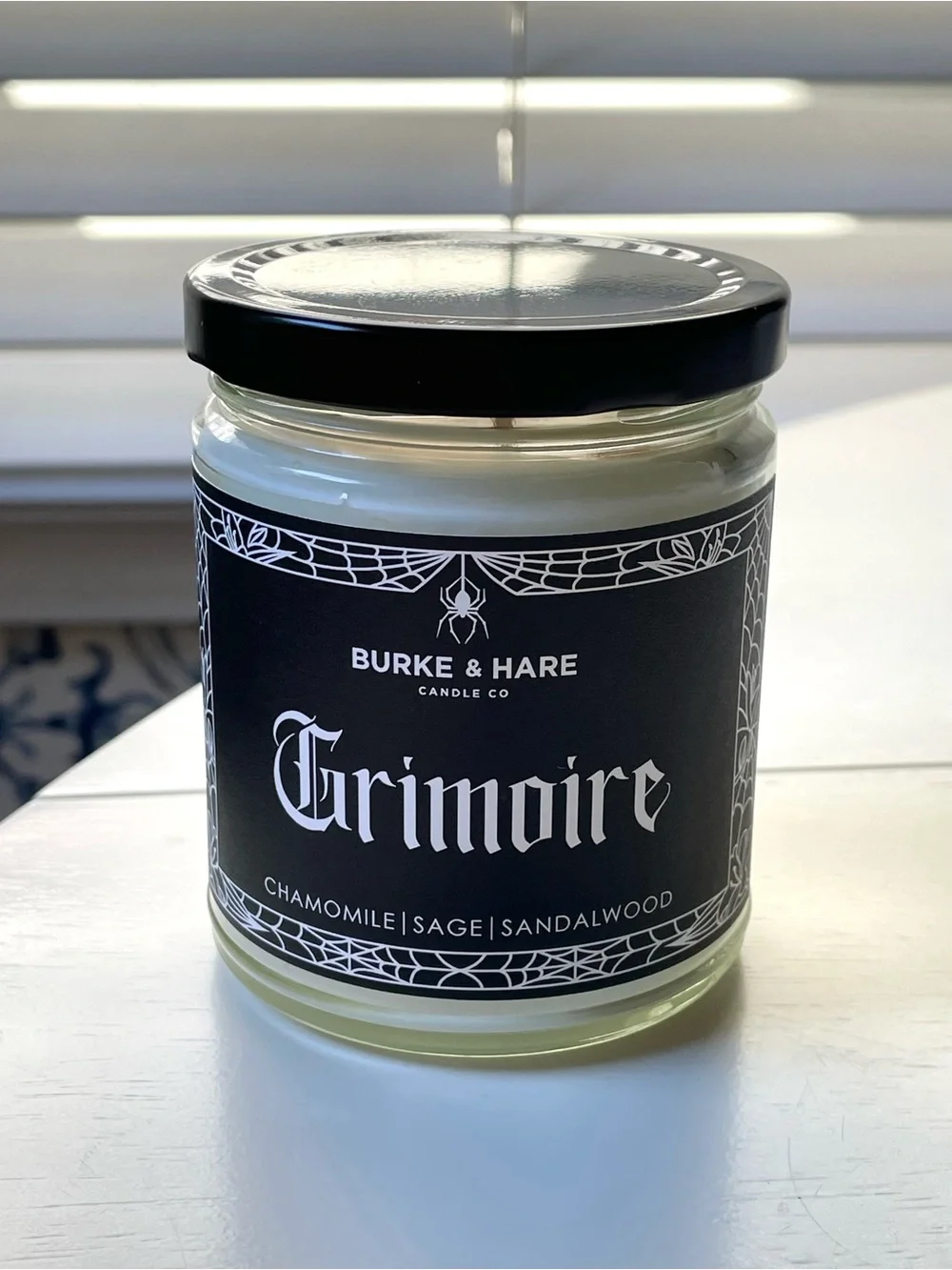 Burke & Hare “Grimoire” 9 oz soy wax candle chamomile sage sandalwood new
